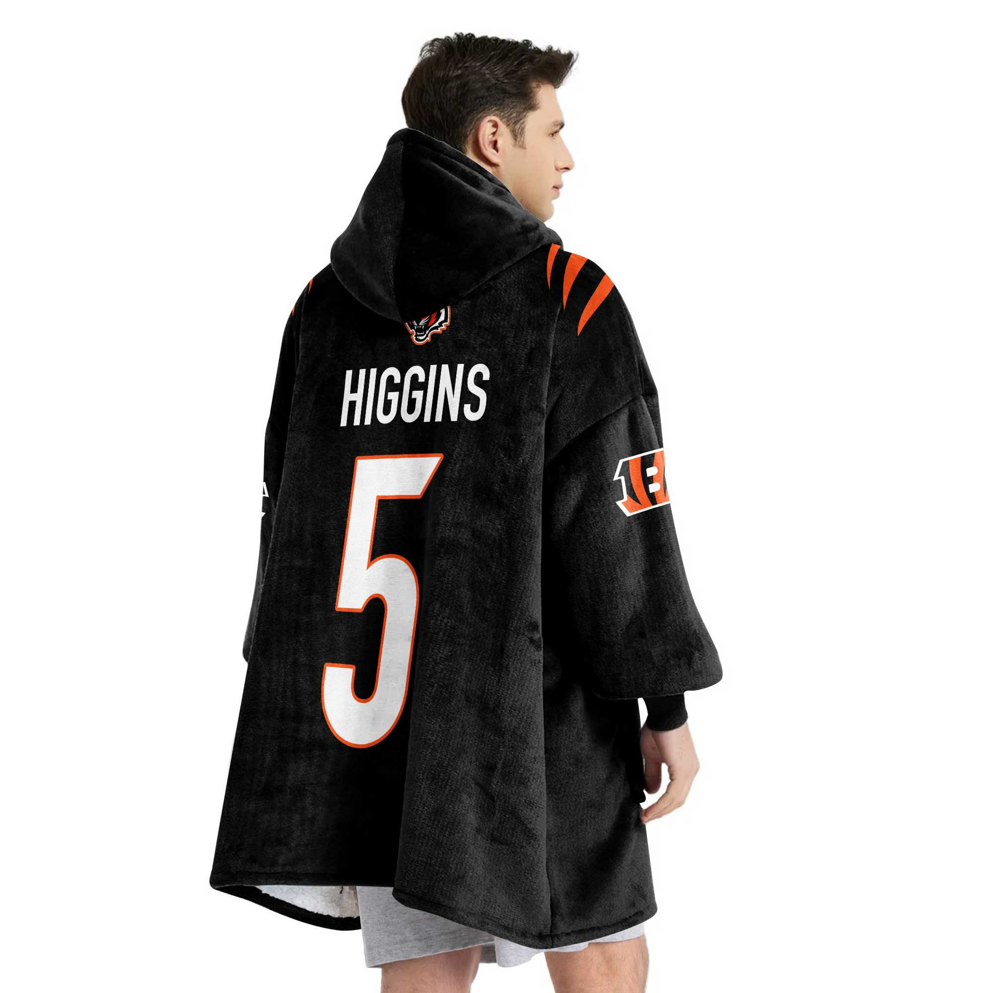 Adult 5 Cincinnati Football Unisex Blanket Hoodie