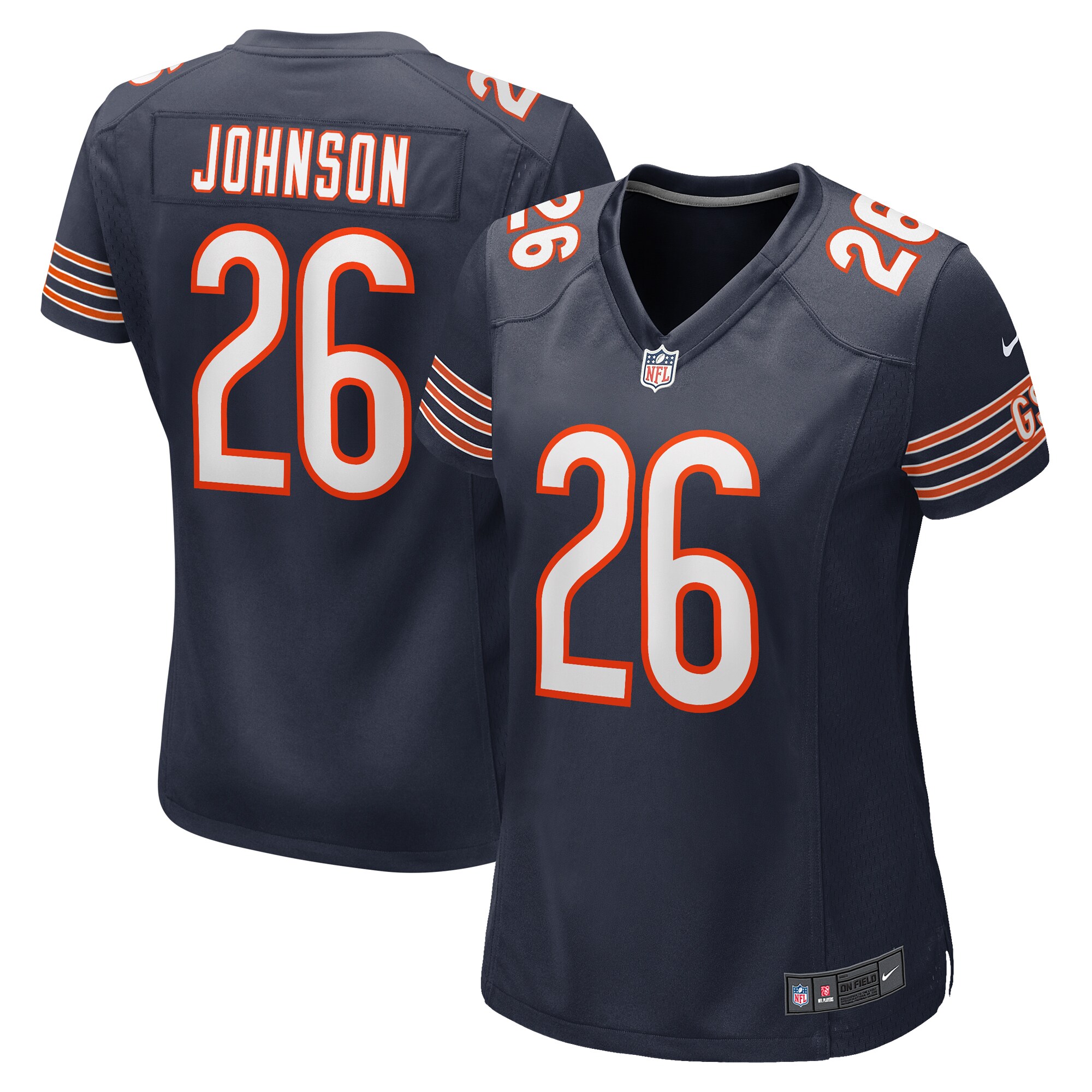 Quindell Johnson Chicago Bears Women's Team Game Jersey -  Navy