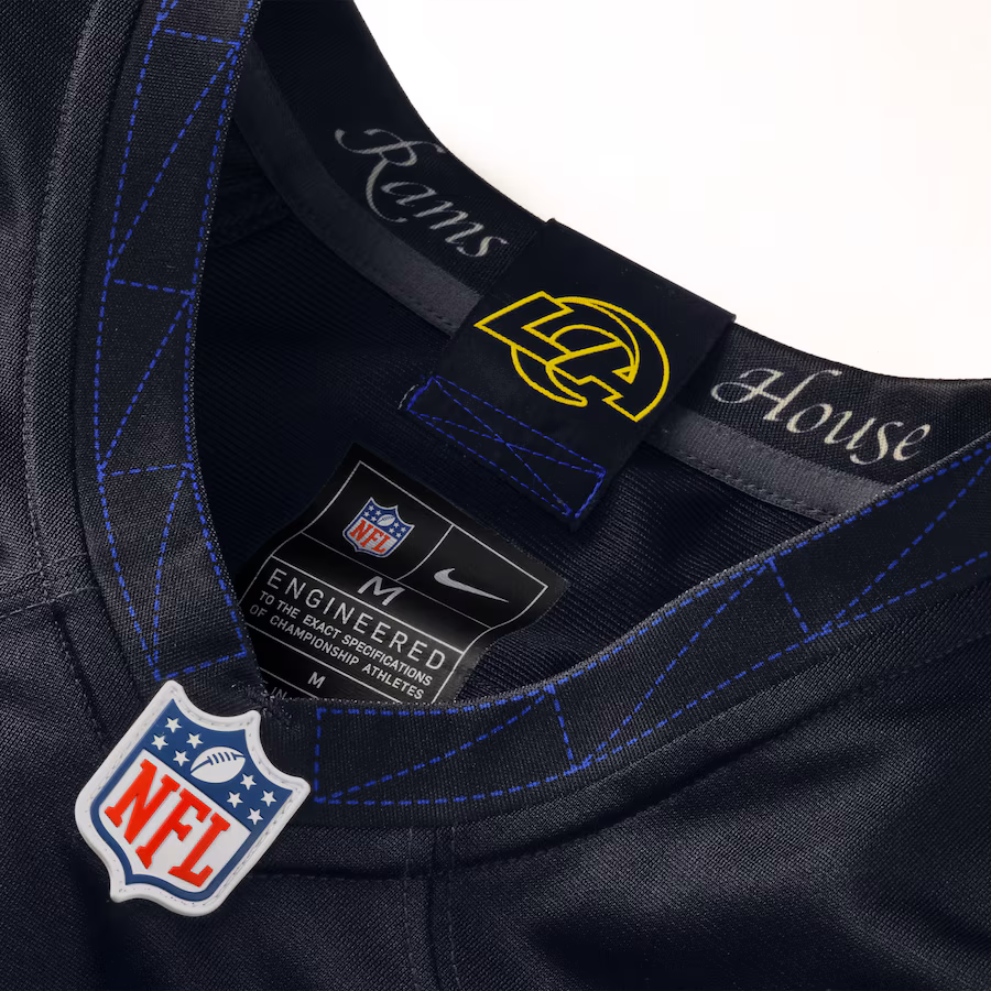 Puka Nacua #12 Los Angeles Rams Women's 2025 Rivalries Collection Game Jersey - Midnight Blue