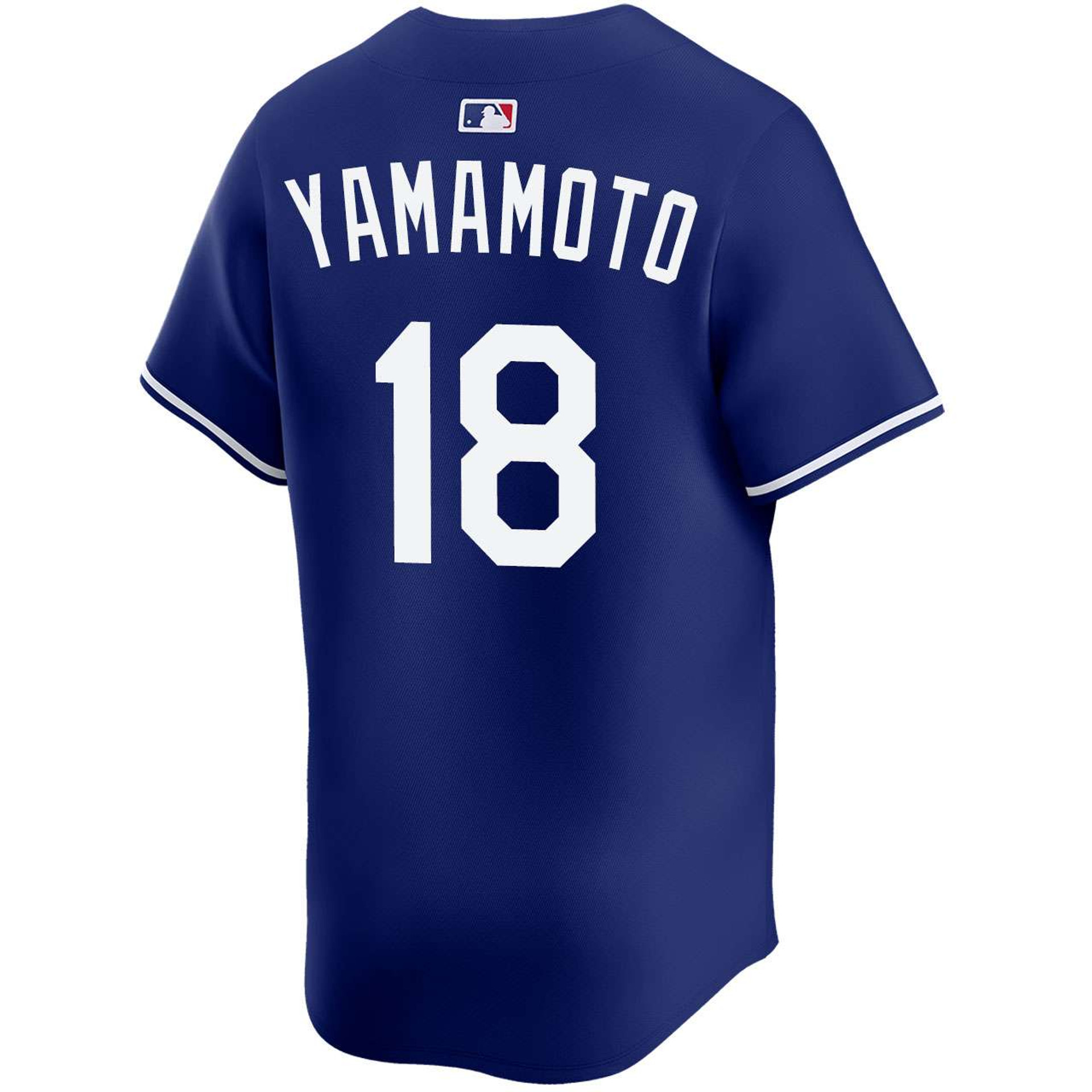 Yoshinobu Yamamoto #18 Los Angeles Dodgers Alternate Royal Limited 2025 World Series Jersey