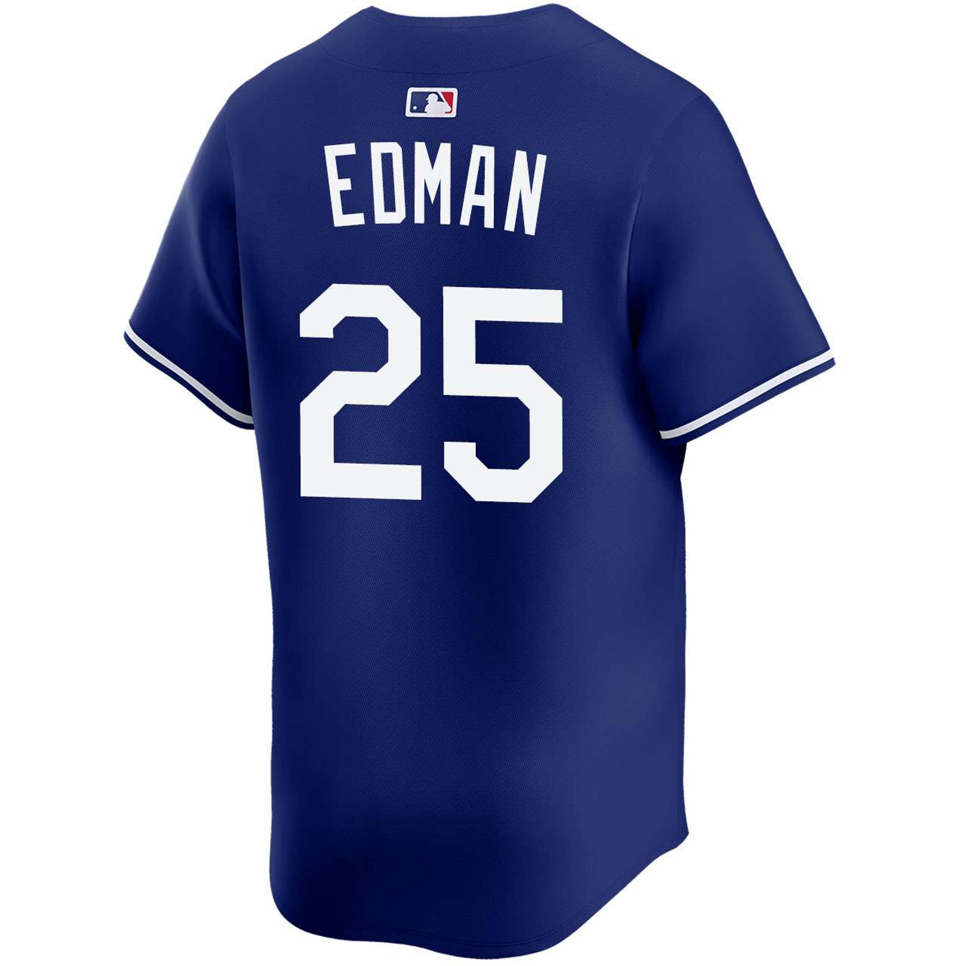 Tommy Edman #25 Los Angeles Dodgers Alternate Royal Limited 2025 World Series Jersey